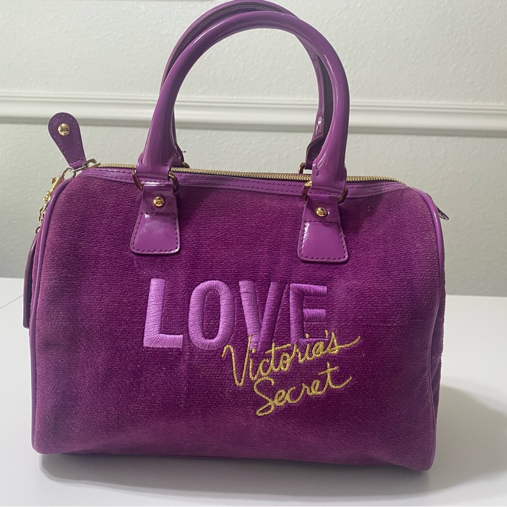 Victoria's Secret Love Satchel in Vibrant Purple